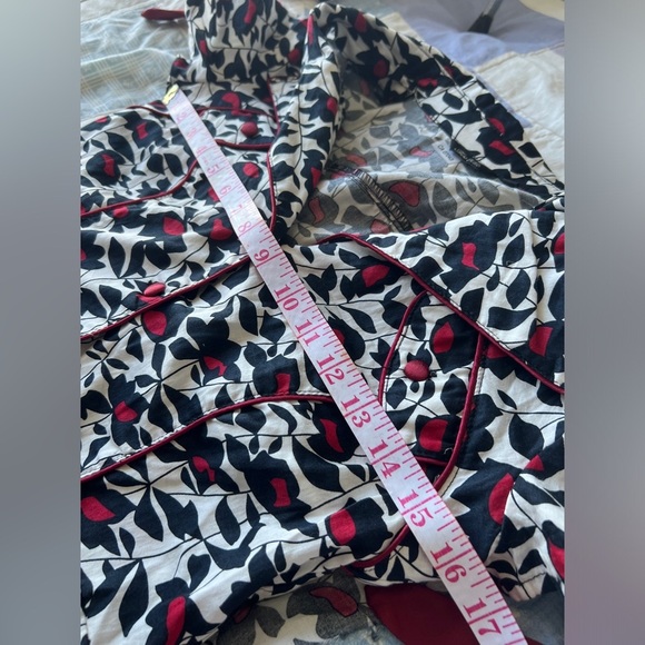 Tres Chic Womens Black Red Floral Fit and Flare Button Down Midi Dress Small - Picture 7 of 9